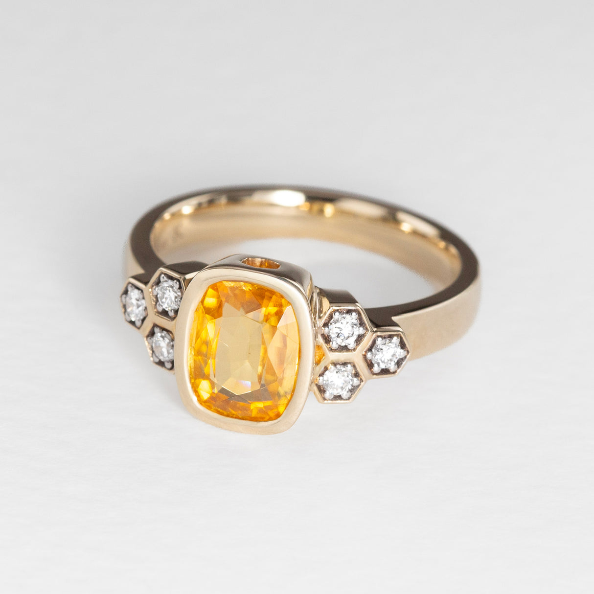Golden Honey Comb Ring
