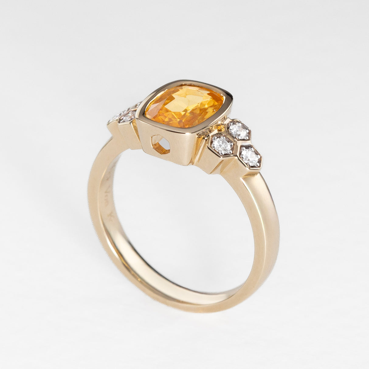 Golden Honey Comb Ring