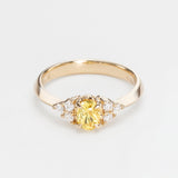 Golden Sapphire Beetle Ring