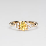 Golden Sapphire Beetle Ring