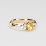 Golden Sapphire Beetle Ring
