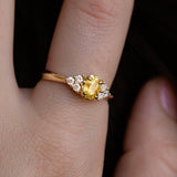 Golden Sapphire Beetle Ring