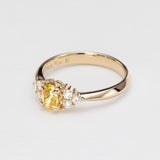 Golden Sapphire Beetle Ring