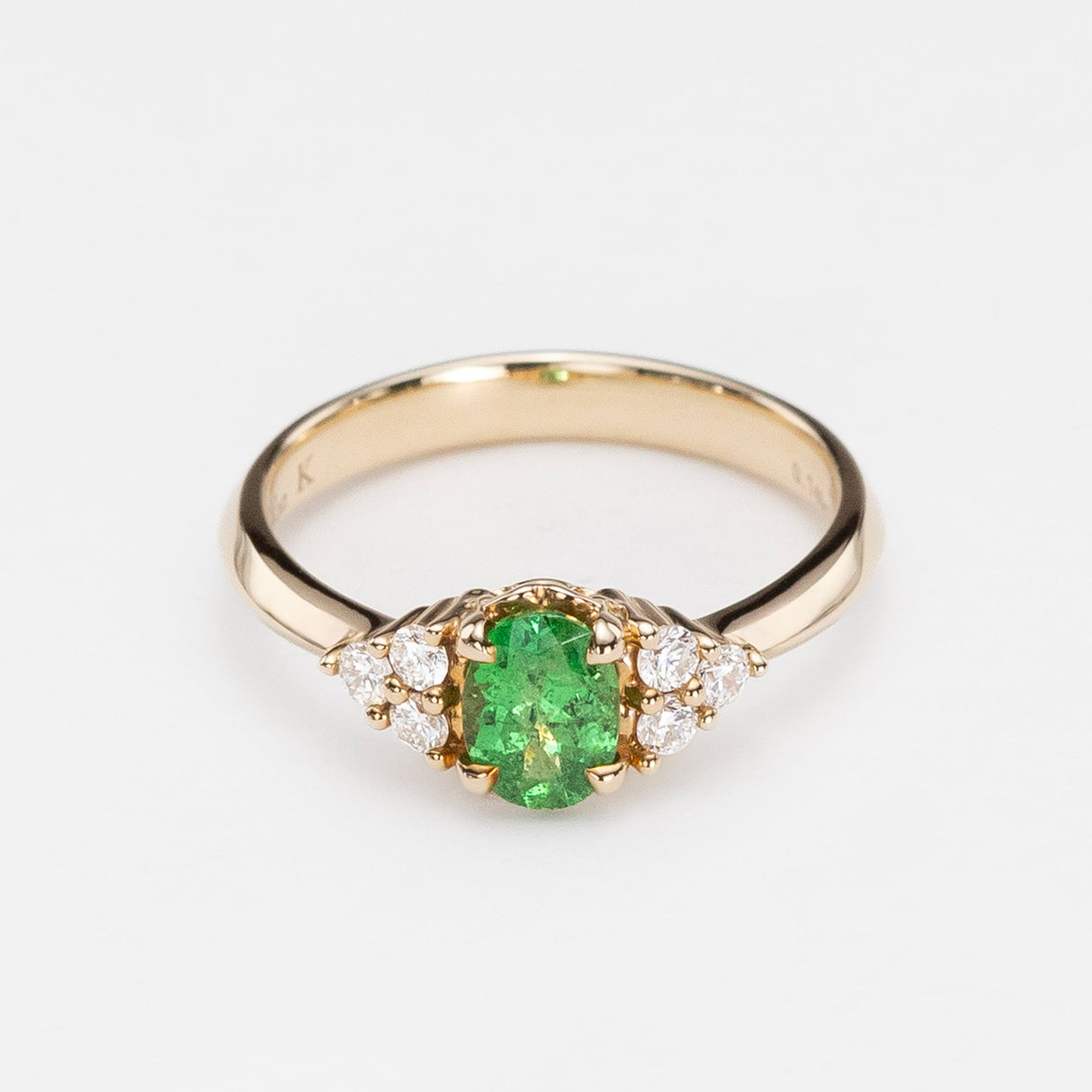 Green Garnet Beetle Ring