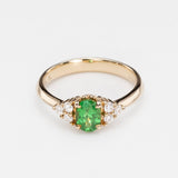 Green Garnet Beetle Ring
