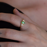 Green Garnet Beetle Ring