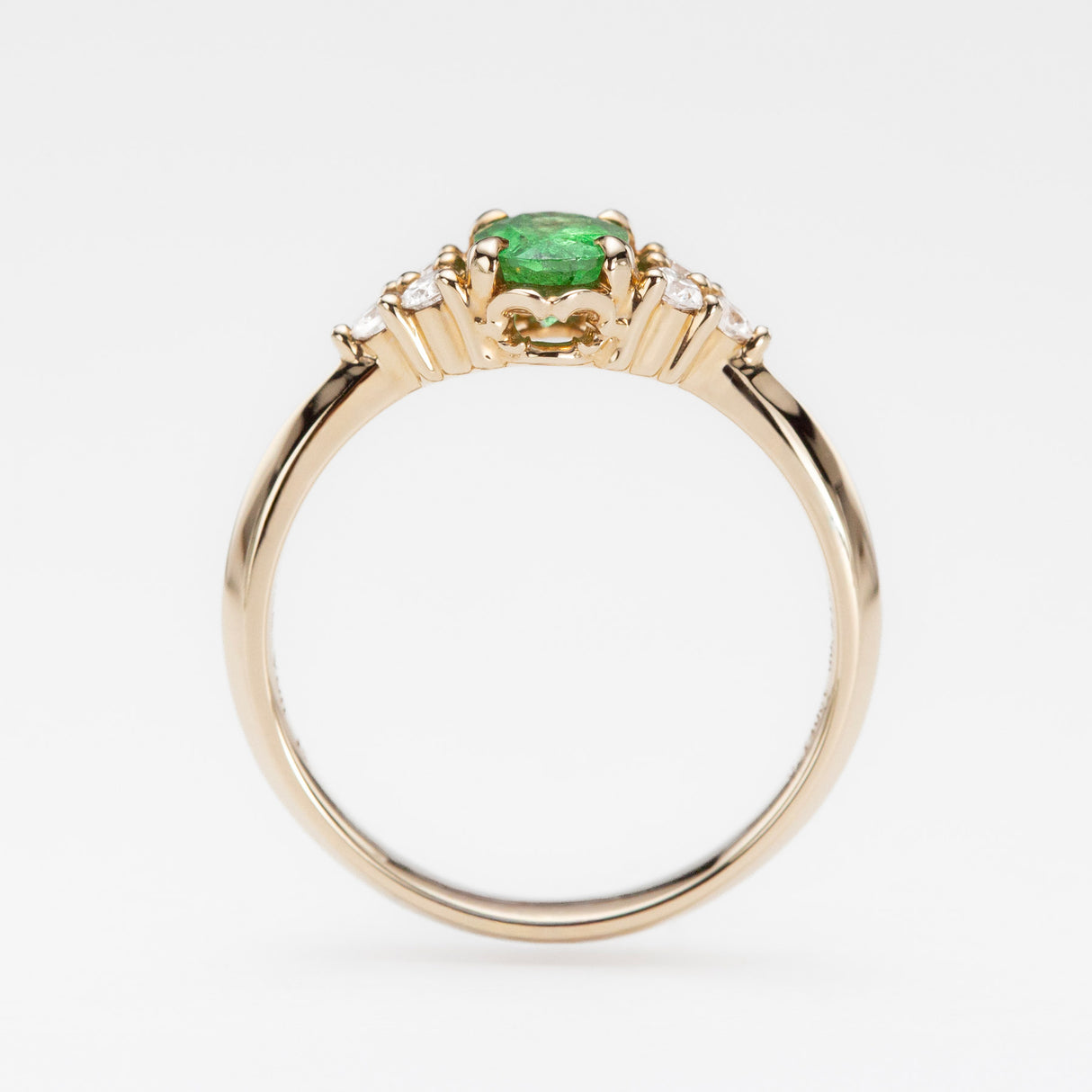 Green Garnet Beetle Ring