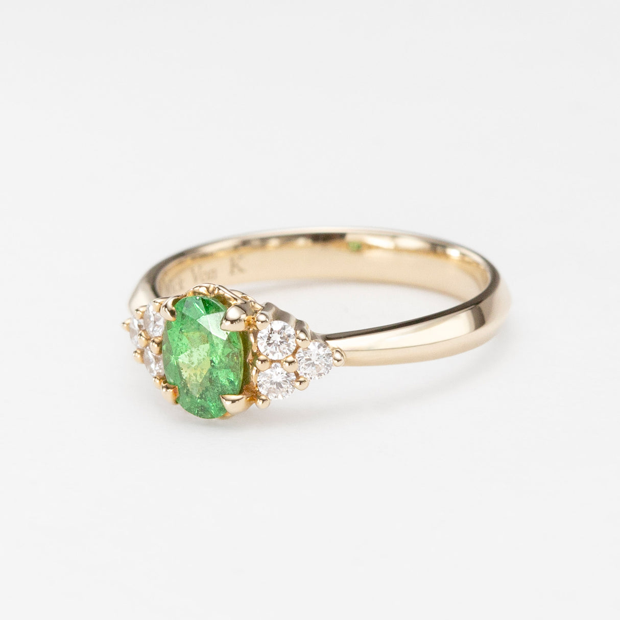 Green Garnet Beetle Ring