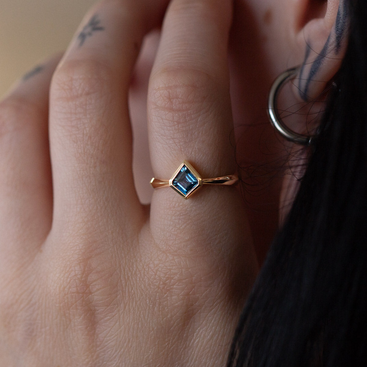 Guardian Shield Sapphire Ring