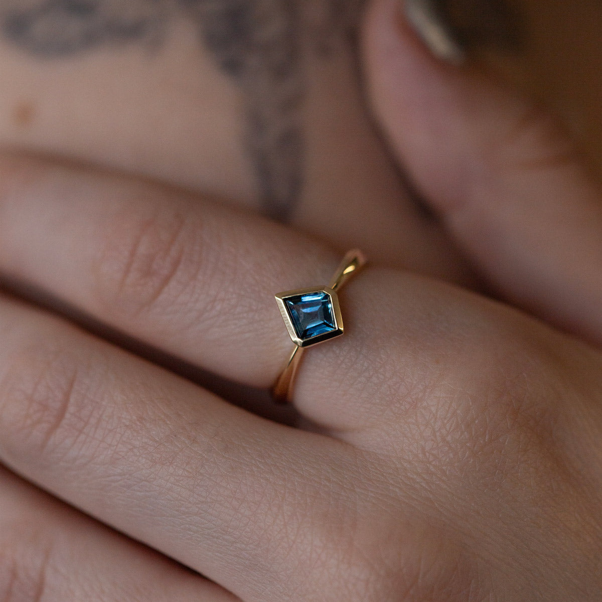 Guardian Shield Sapphire Ring