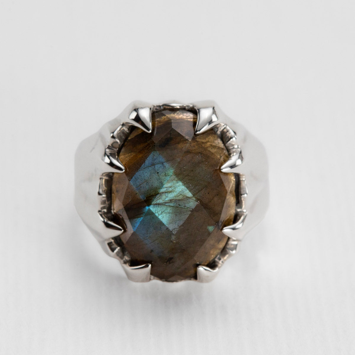 Jaws Ring in Labradorite