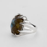 Jaws Ring in Labradorite