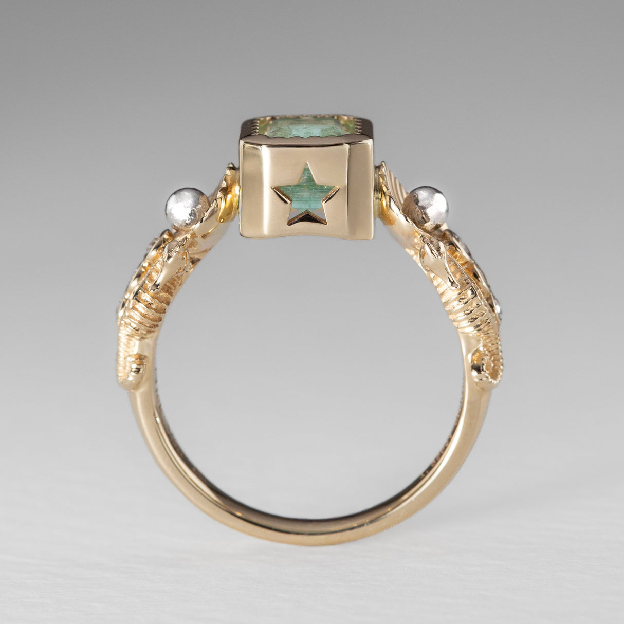 Mermaid Lagoon Emerald Ring