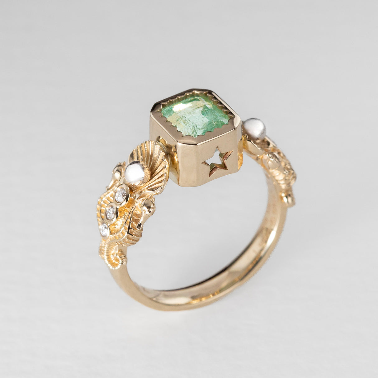 Mermaid Lagoon Emerald Ring