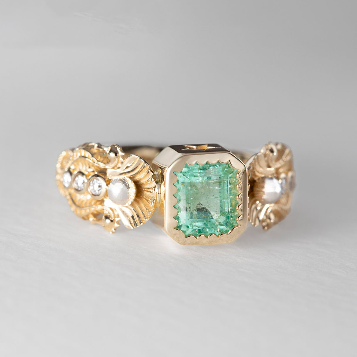 Mermaid Lagoon Emerald Ring
