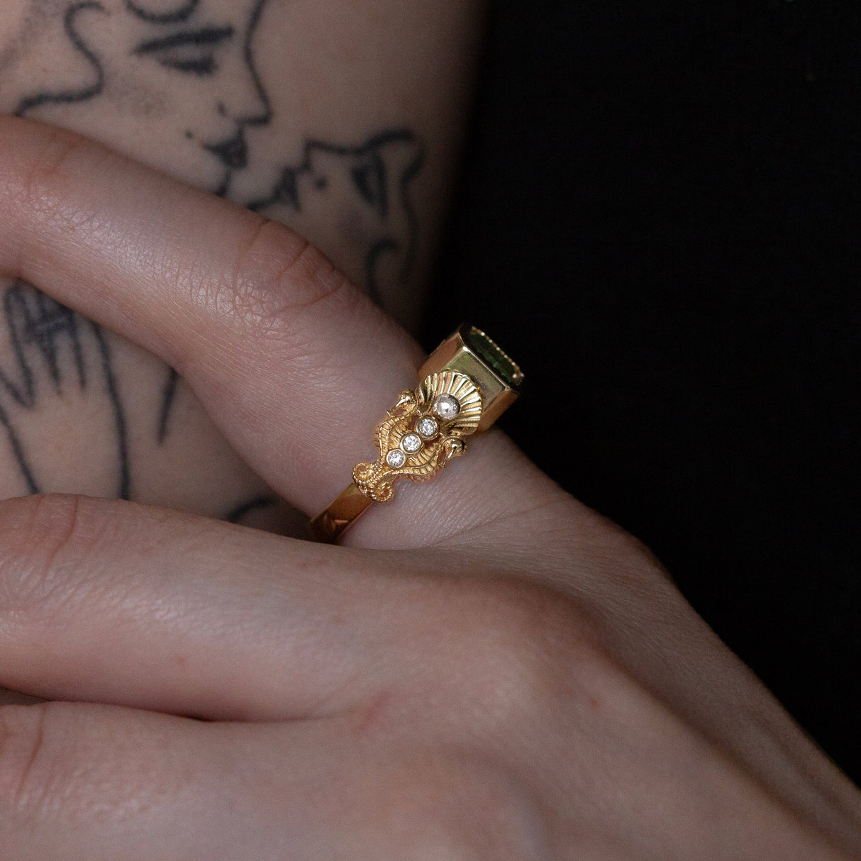 Mermaid Lagoon Emerald Ring