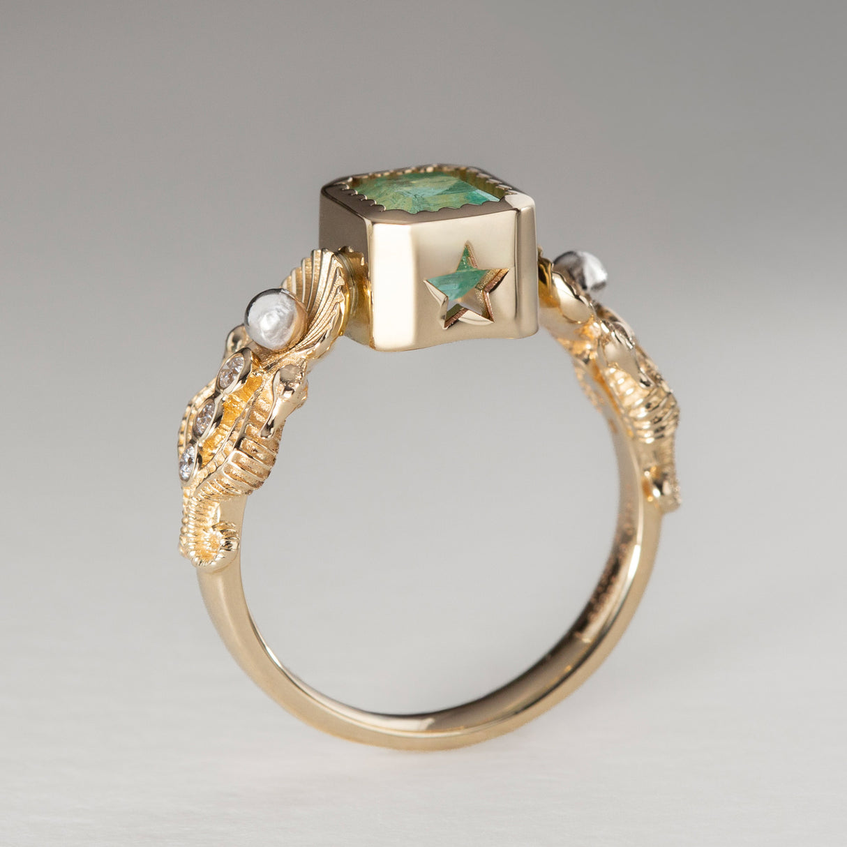 Mermaid Lagoon Emerald Ring