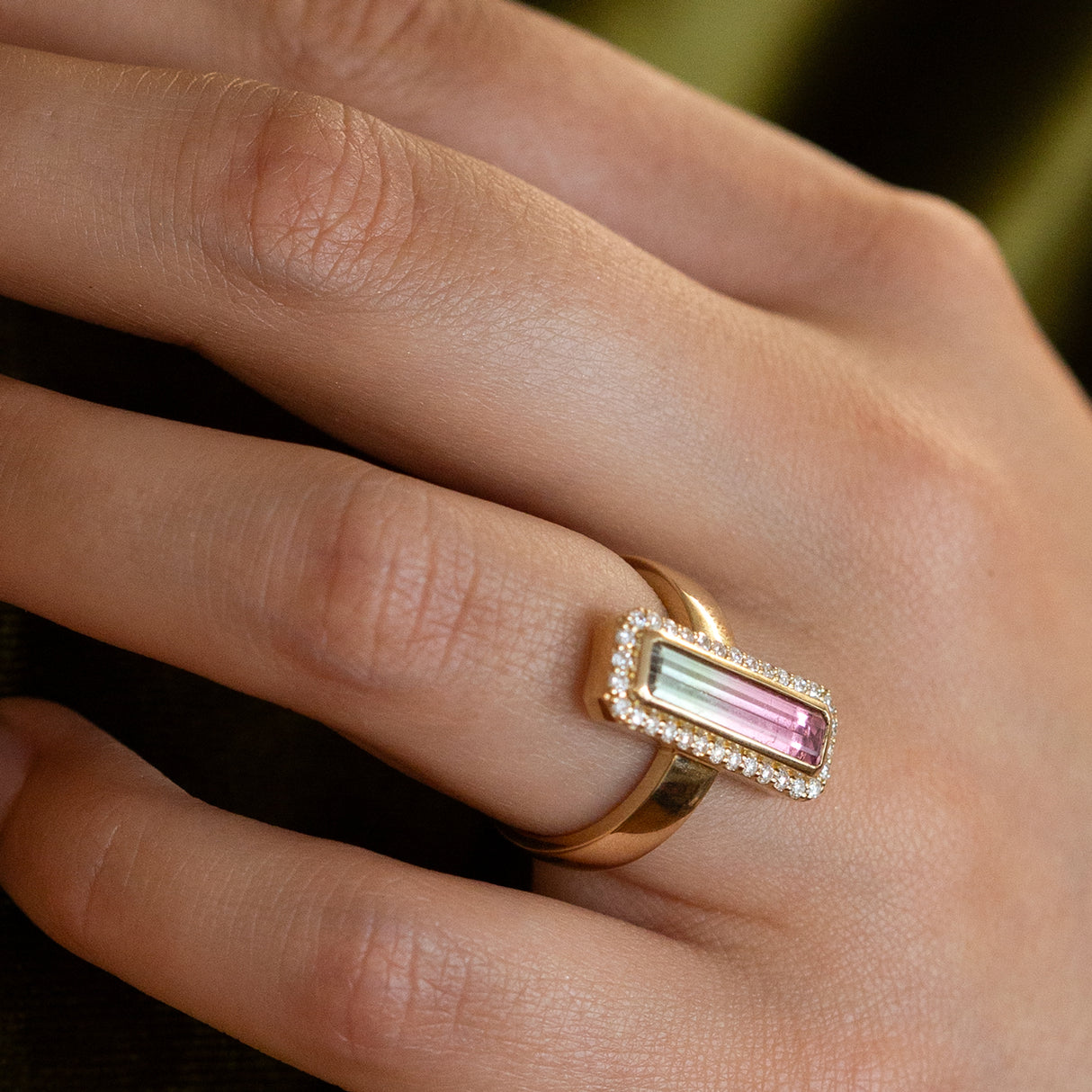 Watermelon Sugar Ring in Tourmaline