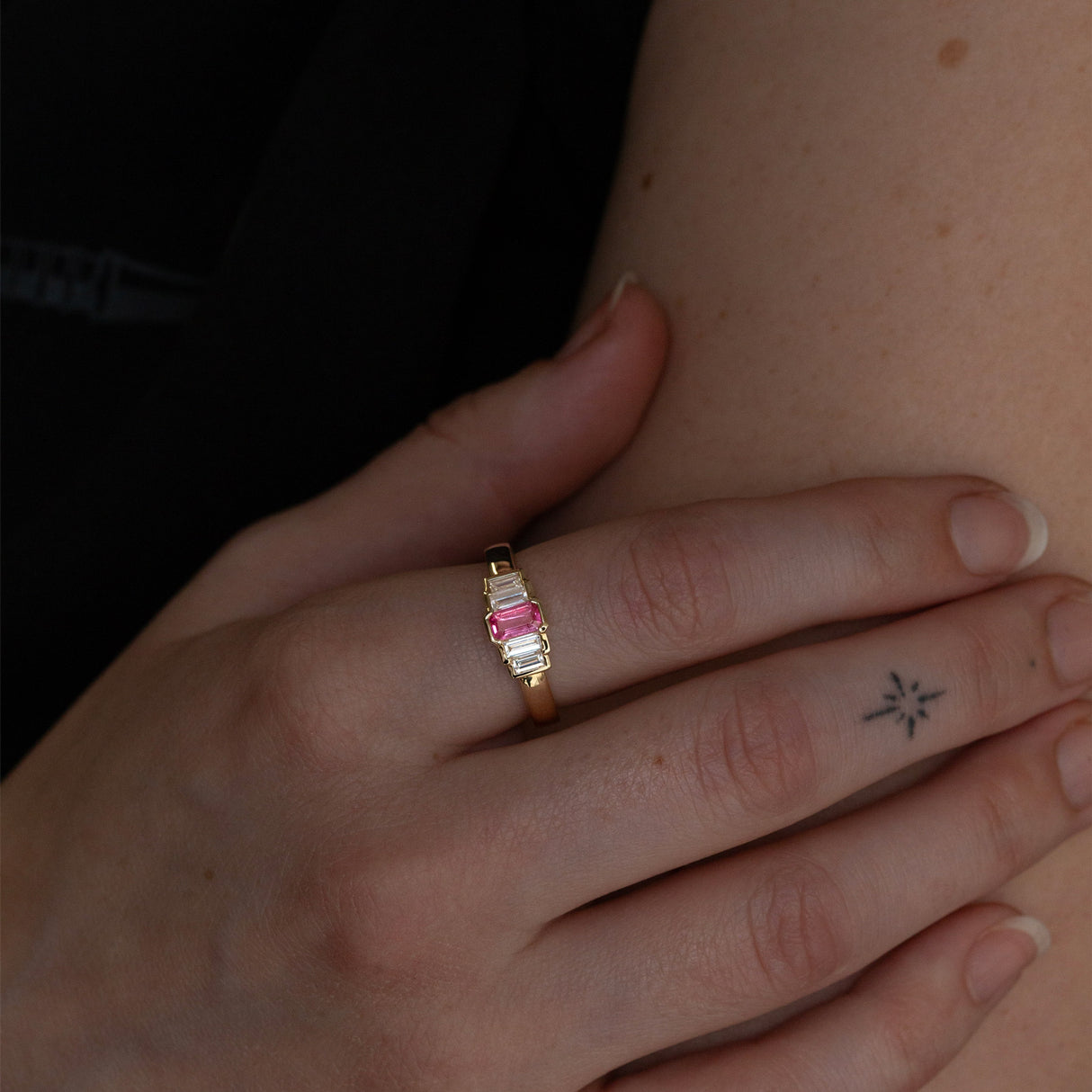 Monroe Mirrors Spinel Ring