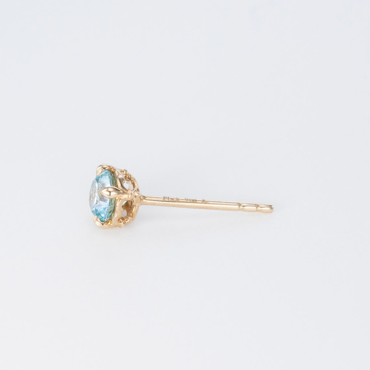 Zircon Moonlight Dewdrop Studs in 9k Yellow Gold