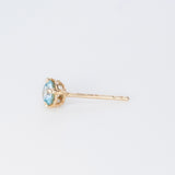 Zircon Moonlight Dewdrop Studs in 9k Yellow Gold