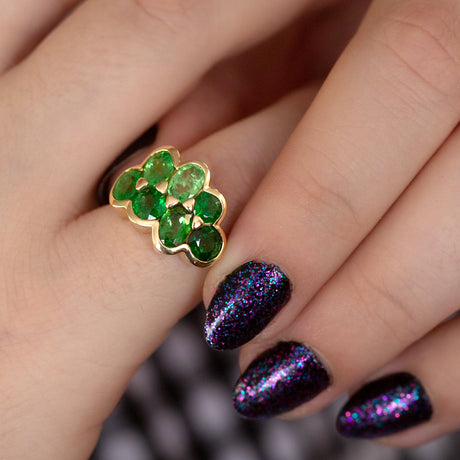 Tsavorite Terrarium Gold Ring