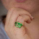 Tsavorite Terrarium Gold Ring