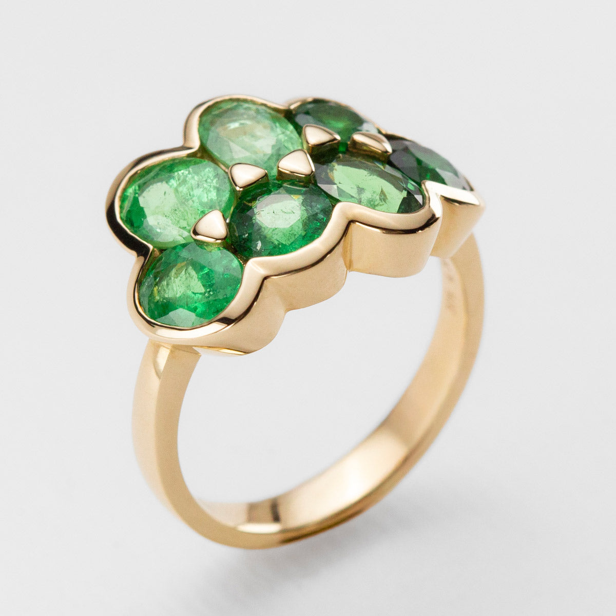 Tsavorite Terrarium Gold Ring