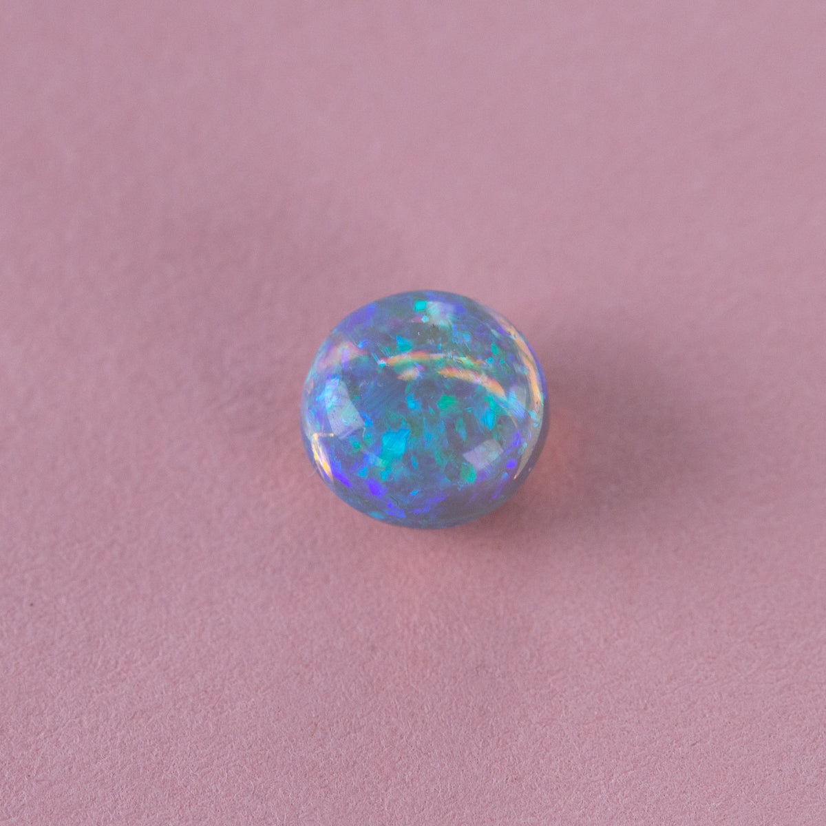 Semi-Black Opal Round Double-Cabochon 2.78 carats