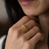 Sunshine Ombré Sapphire Heart Claw Ring