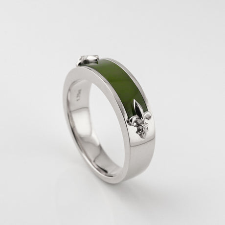 Pounamu Inlay Ring Band