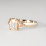 Peach Blossom Moonstone & Sapphire Ring