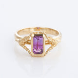 1.21 carat Purple/Pink Ombré Sapphire Impala ring in 9 carat Gold