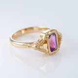 1.21 carat Purple/Pink Ombré Sapphire Impala ring in 9 carat Gold