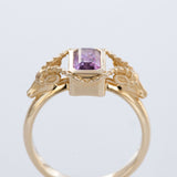 1.21 carat Purple/Pink Ombré Sapphire Impala ring in 9 carat Gold