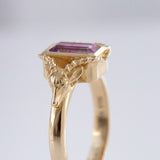 1.21 carat Purple/Pink Ombré Sapphire Impala ring in 9 carat Gold