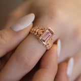 2.35 carat Seahorse Reflection ring in 9 carat Pink Gold