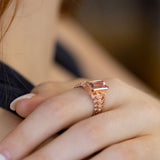 2.35 carat Seahorse Reflection ring in 9 carat Pink Gold