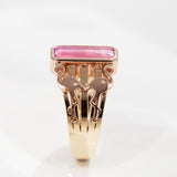 1.8 carat Pink Tourmaline Malibu Sunset ring in 9 carat Pink and Yellow Gold