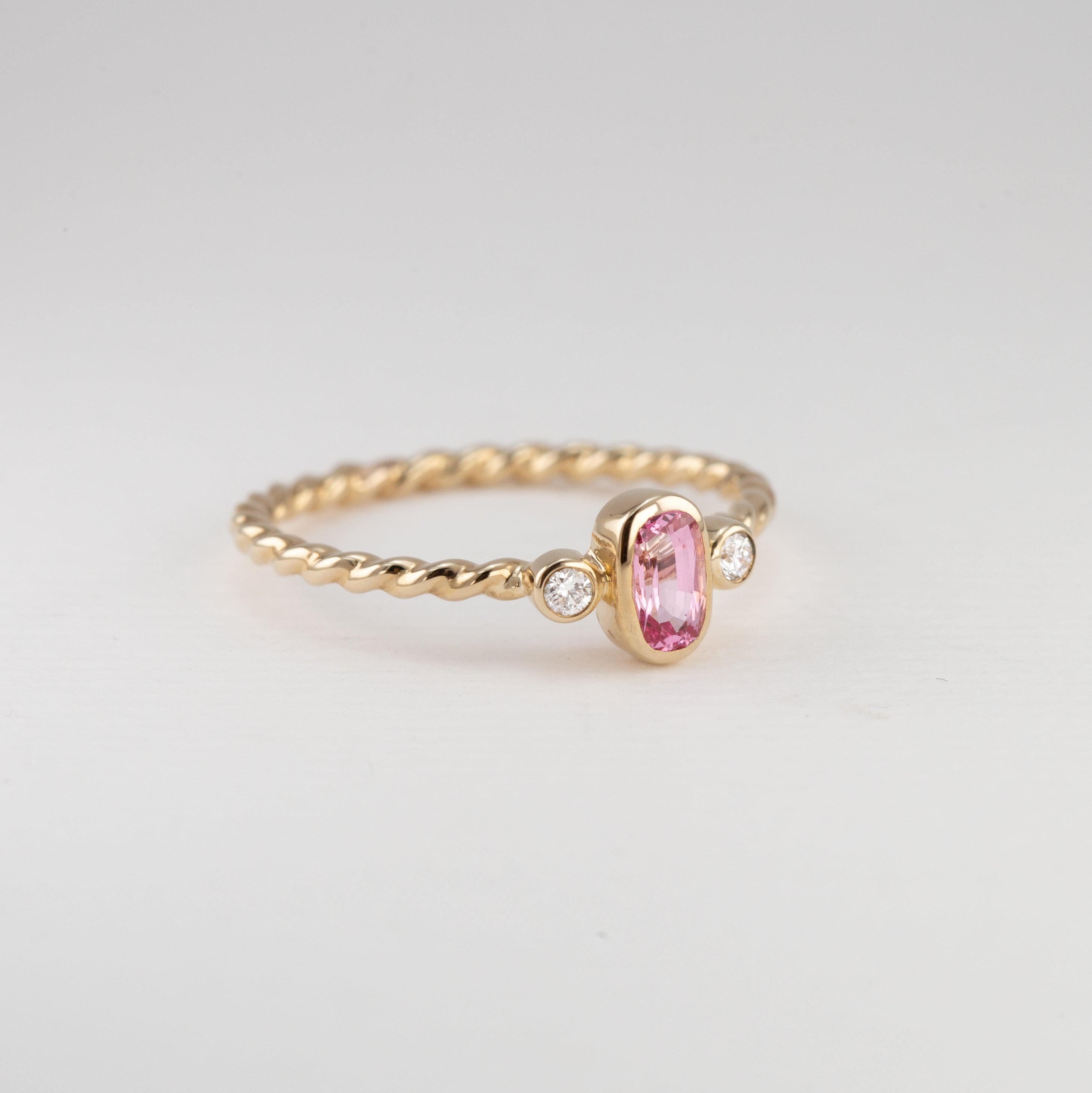 Baby Pink Spinel & Diamonds Tiny Treasure Ring – Nick Von K