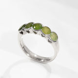 Ombré Pounamu Heart Window ring in Gold or Platinum