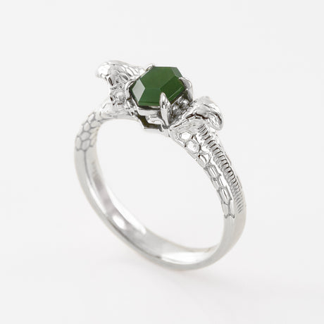 Green with Envy Pounamu Ring in Silver or Gold
