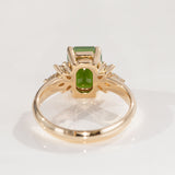 Pounamu & Diamond Summer Orchard Ring in Gold or Platinum