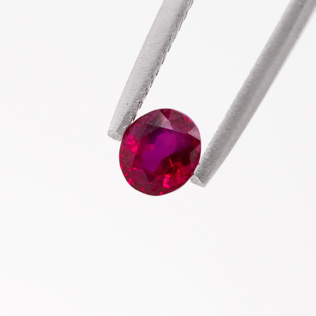 Red Ruby Oval 0.9 carat