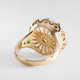 Rutile & Sphene Sunburst Ring