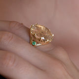Rutile & Sphene Sunburst Ring