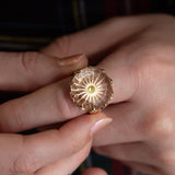 Rutile & Sphene Sunburst Ring
