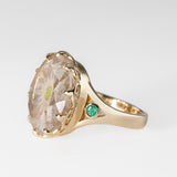 Rutile & Sphene Sunburst Ring