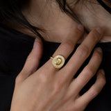 Rutile Quartz Sundial Ring