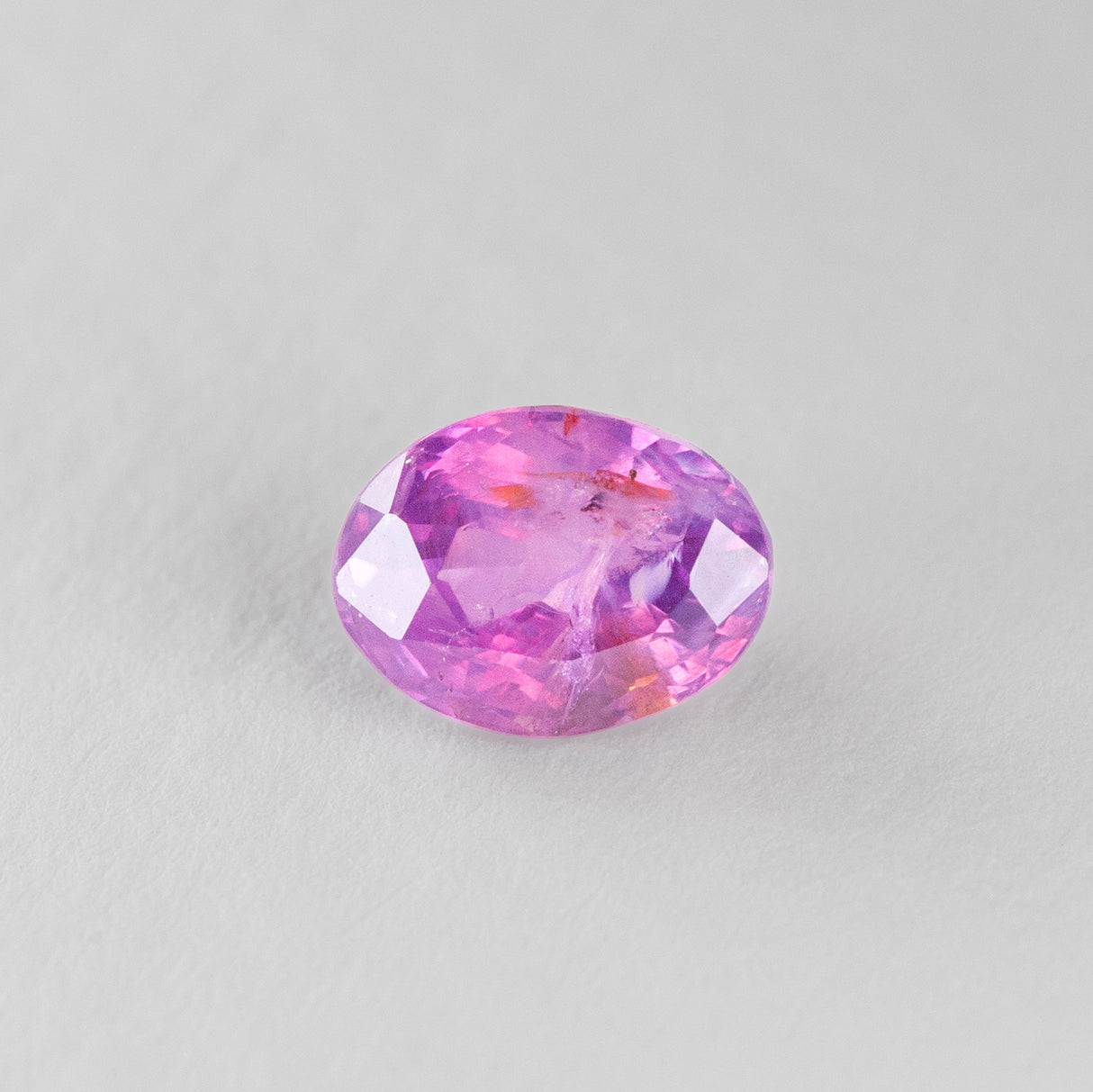 Lipstick Pink Sapphire Oval cut 2.11 carats